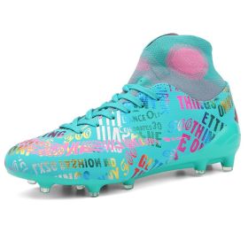 Soccer Shoes Fashion Breathable Broken Nail Soccer Shoes Men's Large Size (Option: Moonlight Spike-40)