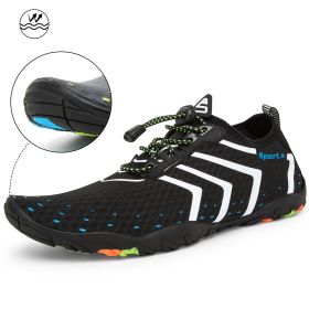 Light And Portable Beach Wading Shoes (Option: Black and white-45)