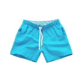 Beach Pants Men's Shorts Summer Surf Pants (Option: Sky Blue-XL)