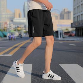 Sports Shorts Men's Five-point Pants (Option: Black-10XL)