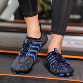 Men's And Women's Non-slip Five-finger Mountaineering Fitness Shoes (Option: D025 Sapphire Blue-41)