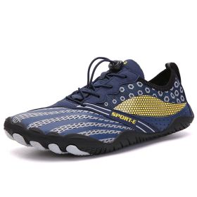 New Cross-border Five-finger Shoes Diving Fishing Couple Outdoor Wading River Upstream Shoes (Option: Blue-43)