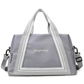 Student Portable Lightweight Storage Bag Waterproof Luggage Bag (Color: grey)