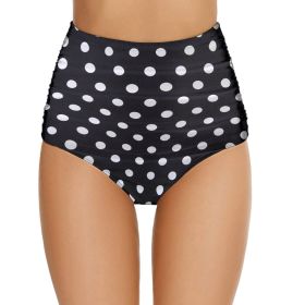 Women's Plus Size Hip Swimming Trunks Shorts Three-point Pants (Option: Dots-L)