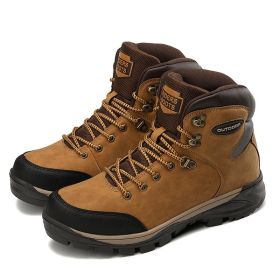 Large Size Winter Men's Shoes High-top Cotton Boots Plus Velvet To Keep Warm (Option: Yellow-41)